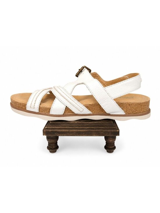 Clarks Shoes - Clark's Collection Womens Brynn Steps Adjustable Strap Leather Sandal, Sz 8.5